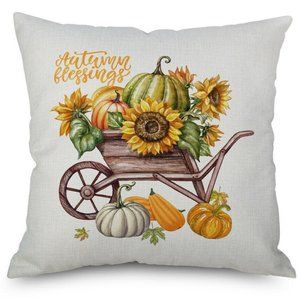 2 x $8 New Thanksgiving Autumn Fall Cushion Pillow Cover